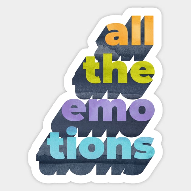All The Emotions Word Art Sticker by Katy Clemmans